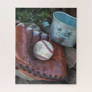 Quebra-cabeça Amer Vintage Baseball Mit e Ball Baseball Glove