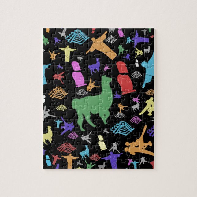 Quebra-cabeça Ámérica do Sul colorida (Vertical)