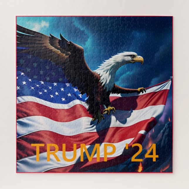 Quebra-cabeça American Flag American American Eagle TRUMP 2024 (Vertical)