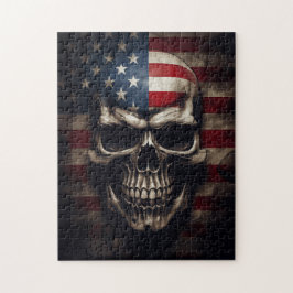 Quebra-cabeça American Flag Skull