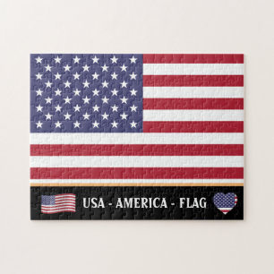 Quebra-cabeça American Flag & USA country / Estados Unidos