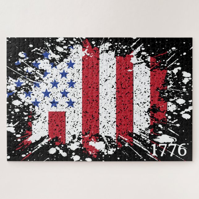 Quebra-cabeça American Peace Flag 1776 American State National J (Horizontal)