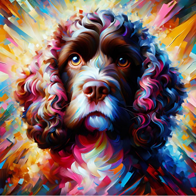 Quebra-cabeça American Water Spaniel Dog Acrylic Art Impressão (American Water Spaniel Dog Acrylic Art Print)
