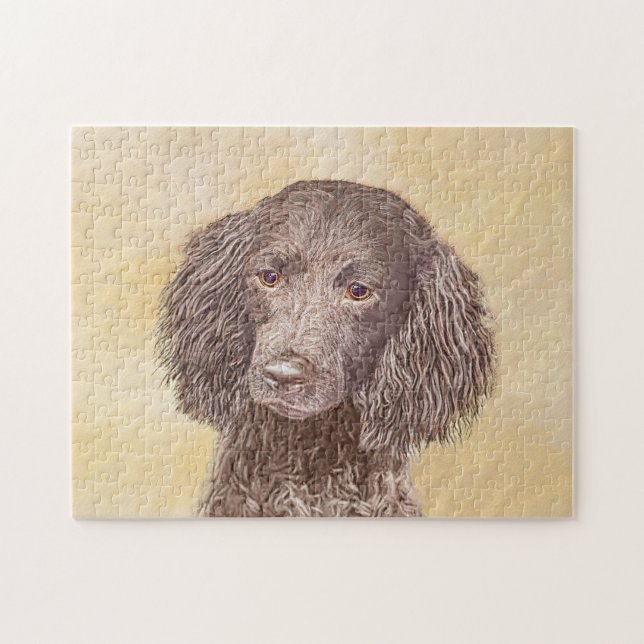 Quebra-cabeça American Water Spaniel Painting - Arte Original de (Horizontal)