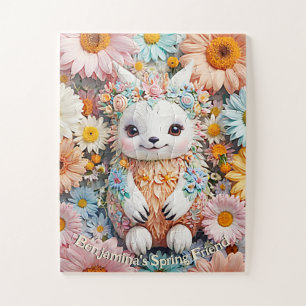 Quebra-cabeça Amigo da Primavera Fantasia Fofa - Floral Pastel