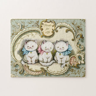 Quebra-cabeça Amigos de Gatinho para a Vida Reprodução Vintage