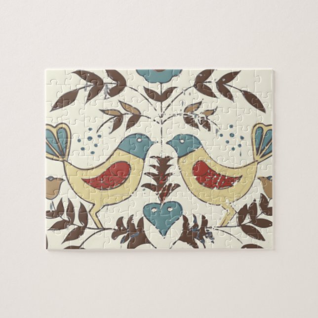 Quebra-cabeça Amish Hex Sinal Bird Americana da Pensilvânia Hola (Horizontal)