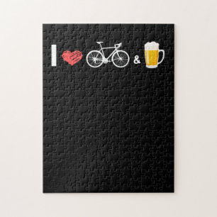 Quebra-cabeça Amo Bikes e Cerveja - Bicicleta