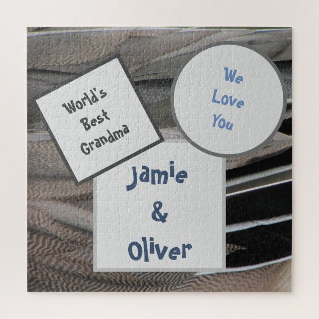 Quebra-cabeça Amo-Te Avó Belo Penas De Pato (Vertical)