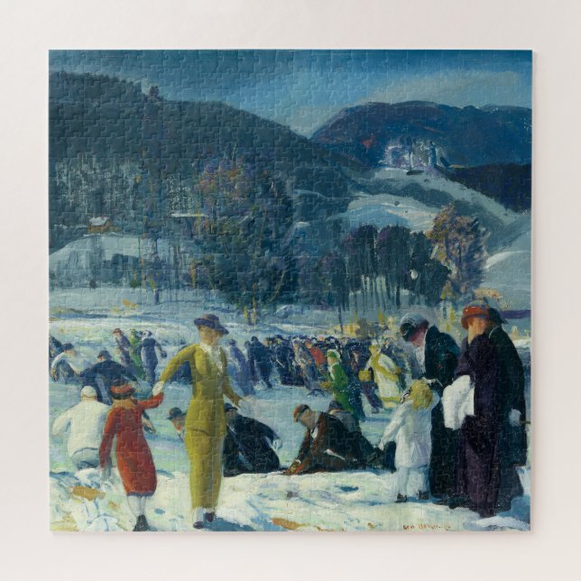 Quebra-cabeça Amor ao inverno - George Wesley Bellows (Horizontal)