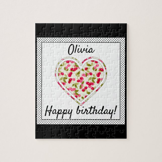 Quebra-cabeça Amor, bagas, cereja (Vertical)