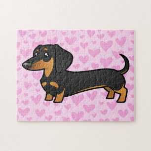 Quebra-cabeça Amor do Dachshund (alise o casaco)
