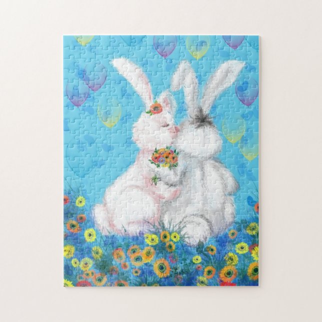 Quebra-cabeça Amor Doce - Beijo - Abraço - (Vertical)