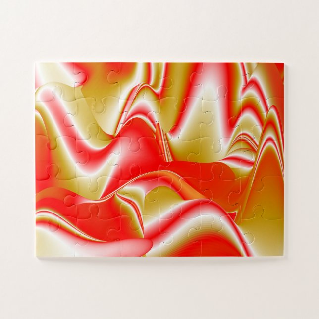 Quebra-cabeça Amor e Abstrato 3D Rainbowart Dourado (Horizontal)