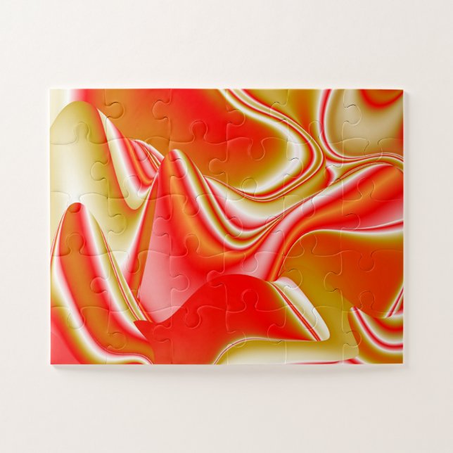 Quebra-cabeça Amor e Abstrato 3D Rainbowart Dourado (Horizontal)