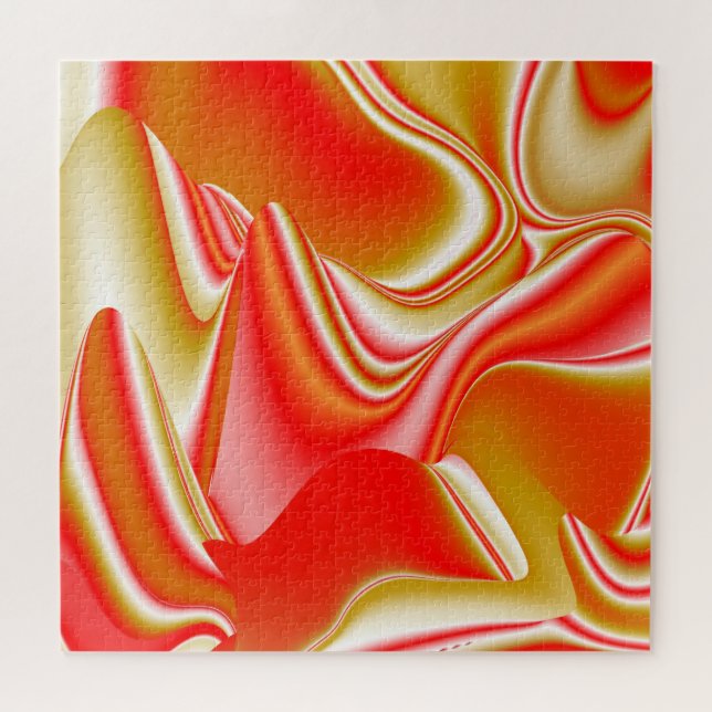 Quebra-cabeça Amor e Abstrato 3D Rainbowart Dourado (Horizontal)