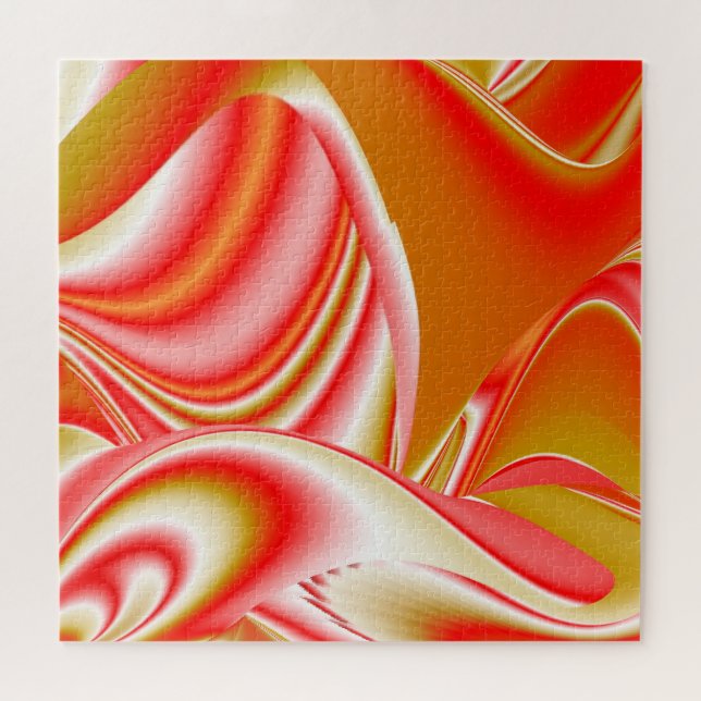 Quebra-cabeça Amor e Abstrato 3D Rainbowart Dourado (Horizontal)