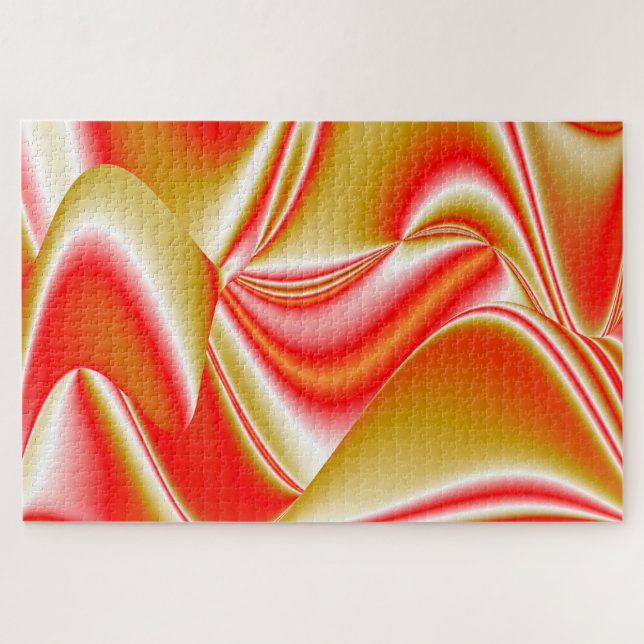 Quebra-cabeça Amor e Abstrato 3D Rainbowart Dourado (Horizontal)