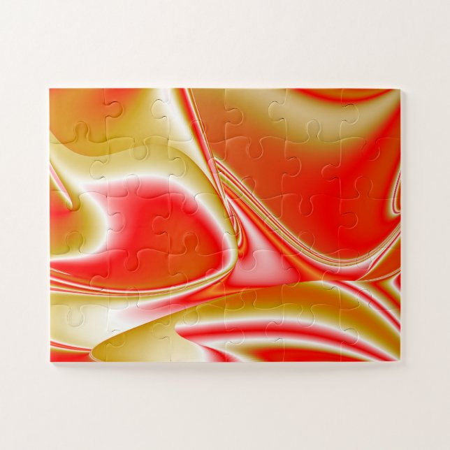 Quebra-cabeça Amor e Abstrato 3D Rainbowart Dourado (Horizontal)