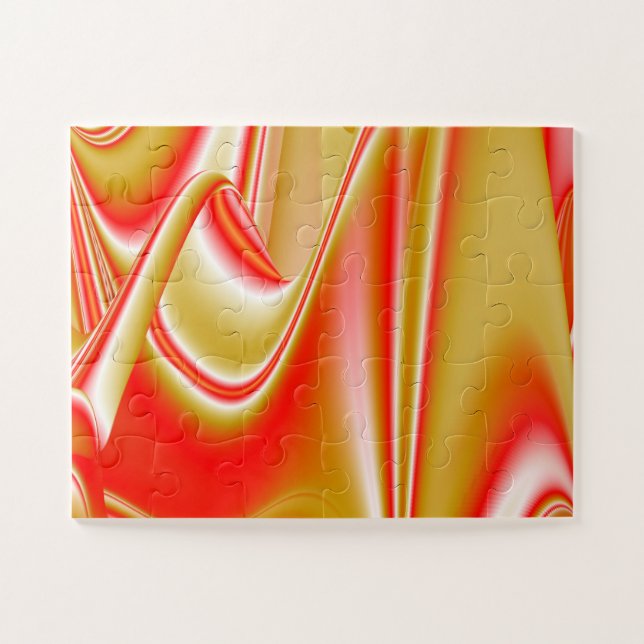 Quebra-cabeça Amor e Abstrato 3D Rainbowart Dourado (Horizontal)