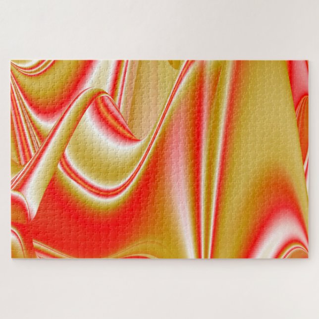 Quebra-cabeça Amor e Abstrato 3D Rainbowart Dourado (Horizontal)