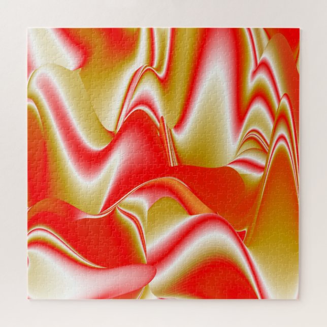 Quebra-cabeça Amor e Abstrato 3D Rainbowart Dourado (Horizontal)