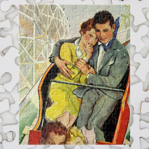 Quebra-cabeça Amor e Romance Vintage, Passeio de Montanha-Russa