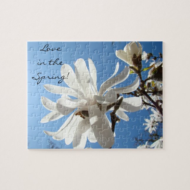 Quebra-cabeça Amor na Primavera! puzzles Magnólias do Céu Azul (Horizontal)