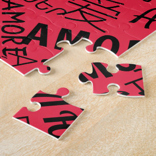 Quebra-cabeça AMOR - Vários Idiomas - Personalizável Internaci