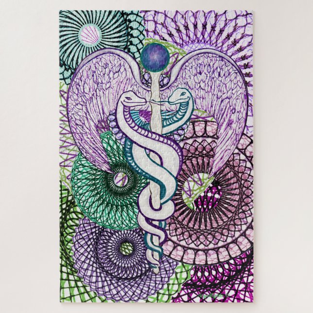 Quebra-cabeça Amuleto Caduceu (Vertical)