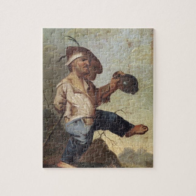 Quebra-cabeça Anão que guardara um jarro (óleo nas canvas (Vertical)
