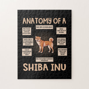 Quebra-cabeça Anatomia De Um Presente Engraçado Shiba Inu