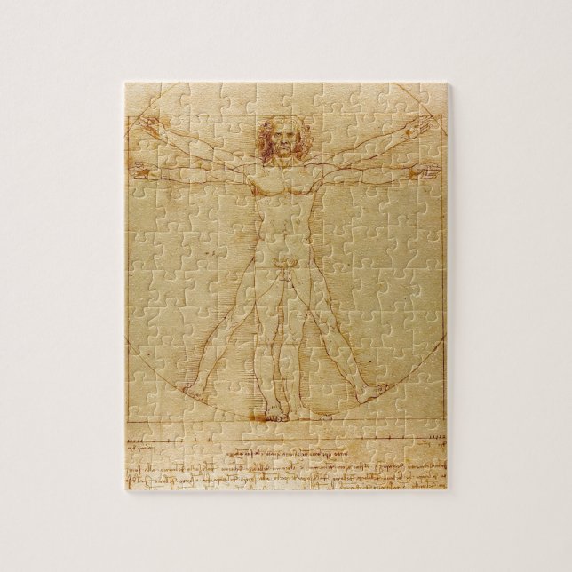 Quebra-cabeça Anatomia humana, homem de Vitruvian por Leonardo (Vertical)