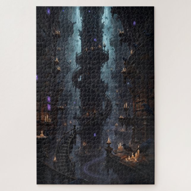 Quebra-cabeça Ancient Infinite Library Puzzle – 1014 Pieces (Vertical)