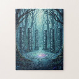 Quebra-cabeça Ancient Mystical Runes Glowing Stone Puzzle - Celt