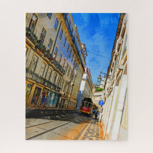 Quebra-cabeça Andando na elétrico - Lisboa, Portugal Quebra-cab
