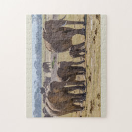 Quebra-cabeça Andando na Família Elefante