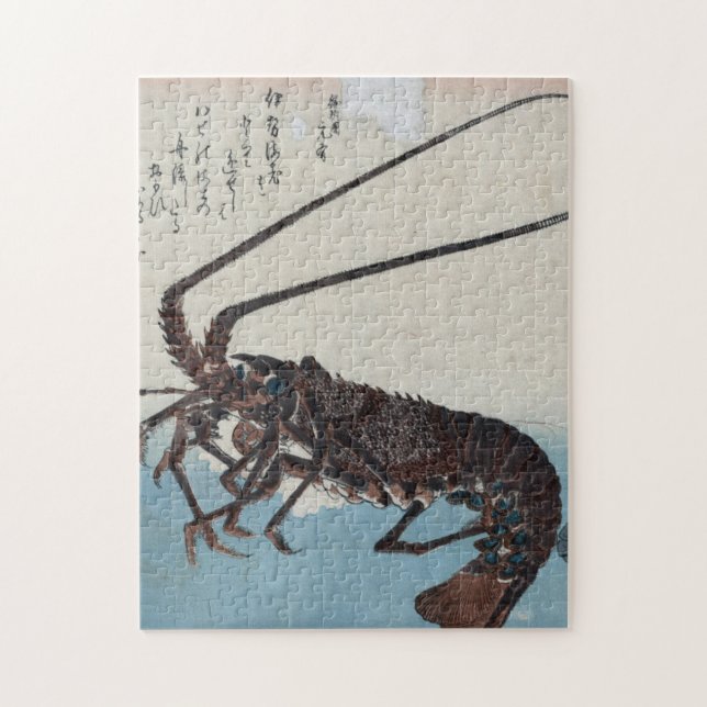 Quebra-cabeça Ando Hiroshige - Camarão E Lagosta (Vertical)