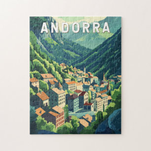 Quebra-cabeça Andorra Viagem Art Vintage