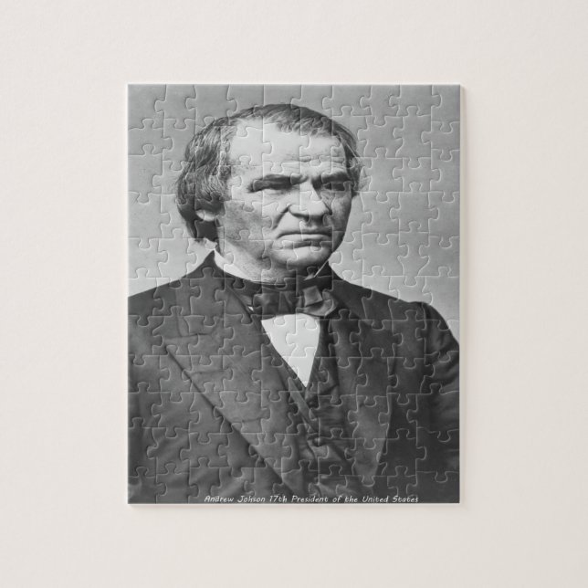 Quebra-cabeça Andrew Johnson, 17º Presidente da América. (Vertical)