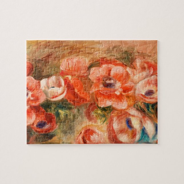 Quebra-cabeça Anêmonas por pintura impressionista de Renoir (Horizontal)