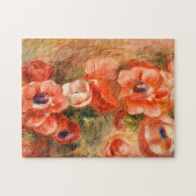 Quebra-cabeça Anemones by Renoir Impressionist Painting (Horizontal)