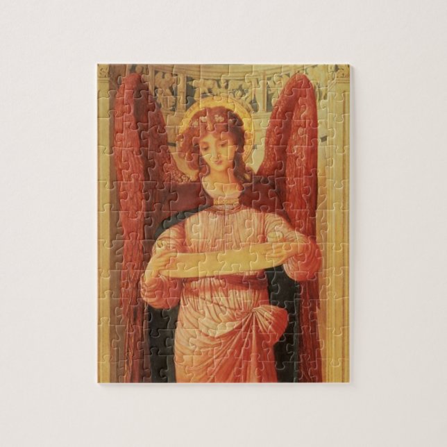 Quebra-cabeça Angel com um pergaminho de John Melhuish Strudwick (Vertical)