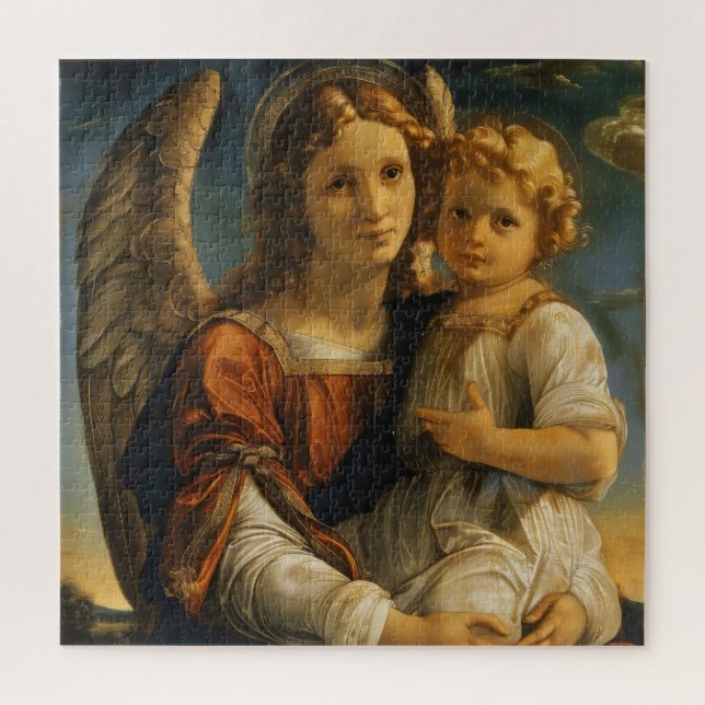 Quebra-cabeça Angel e Baby Jesus (Vertical)