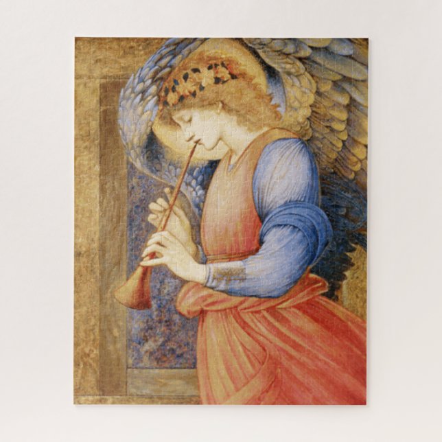 Quebra-cabeça Angel Playing a Flageolet (por Edward Burne-Jones) (Vertical)