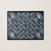 Quebra-cabeça anglo-saxão Futhorc Rune | alfabeto 