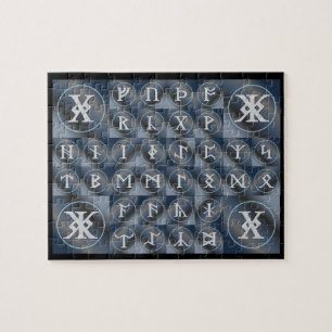Quebra-cabeça anglo-saxão Futhorc Rune   alfabeto 