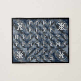 Quebra-cabeça anglo-saxão Futhorc Rune | alfabeto 