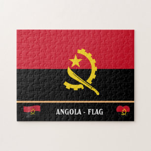 Quebra-cabeça Angola Bandeira e país angolano / Angola