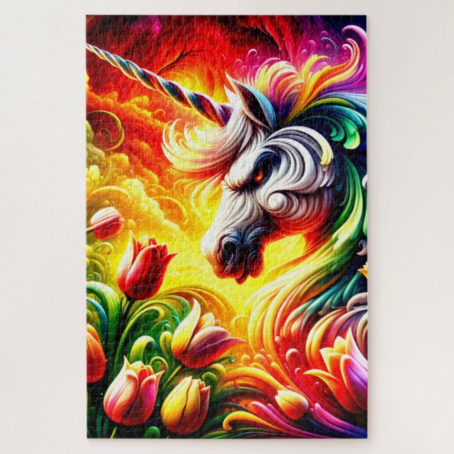 Quebra-cabeça Angry Unicorn (Vertical)